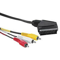 Hama Video Connecting Cable RCA Male Plug Video-Scart/2 RCA Male Plugs Audio, 2 m (00042387)